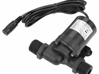 Calentador de estanque, bomba de agua sin escobillas, DC 24V 1.2A Mini calentador de agua solar Bomba de agua -40 ℃ ~ 100 ℃ 500-1000L/H