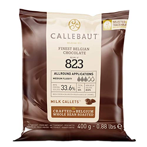 Callebaut N° 823 (33,6%) - Cobertura de Chocolate con Leche Belga - Finest Belgian Milk Chocolate (Callets) 400g