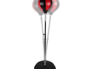 Calma Dragon Punching Ball Adultos Saco de Boxeo Práctica de Boxeo Altura Ajustable hasta 150cm Bola de Velocidad de Pie Set de Boxeo para Adultos con Guantes Entrenamiento Pelota Color Rojo y Negro