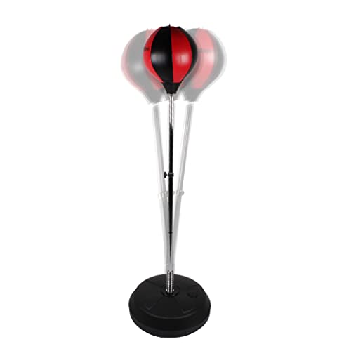 Calma Dragon Punching Ball Adultos Saco de Boxeo Práctica de Boxeo Altura Ajustable hasta 150cm Bola de Velocidad de Pie Set de Boxeo para Adultos con Guantes Entrenamiento Pelota Color Rojo y Negro