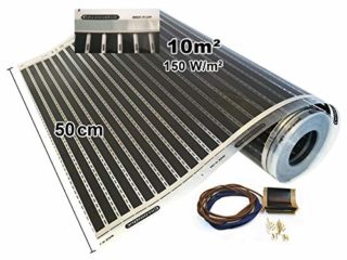 Calorique – Láminas de Calefacción por Suelo Radiante 50cm 150W/m² establece de 10m² Solución en Calefacción Efectiva y Ahorradora de Energía para el Hogar