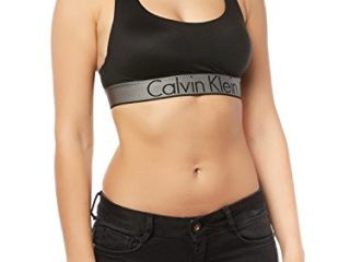 Calvin Klein Bralette-Customized Stretch Sujetador, Negro (Black 001), M para Mujer