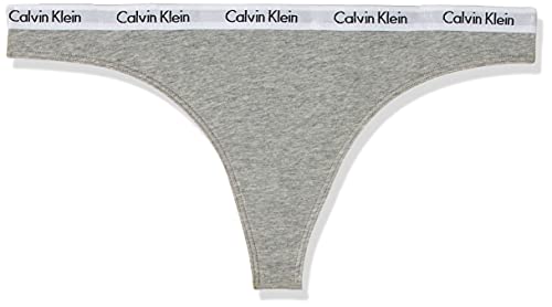 Calvin Klein Carousel-Thong Tanga, Grey Black Heather, XS para Mujer