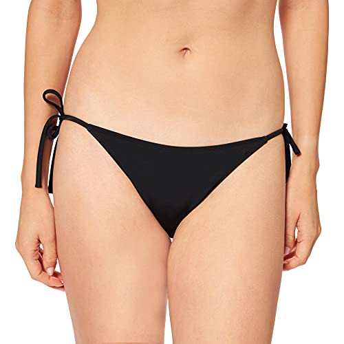 Calvin Klein Cheeky String Side Tie Bikini Braguita, Negro (Pvh Black Beh), 44 (Talla del Fabricante: Large) (Pack de 2) para Mujer