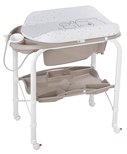 CAM Il Mondo del Bambino - art.C209/C248 - Bañeras Cambio - Made in Italy - desde 0 a 11 kg - TEDDY BEIGE