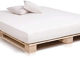 Cama de palets - Somier de palets - Base de Cama con palets - Estructura de Cama con palets (135 x 190, Madera)