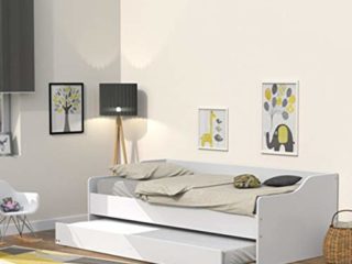 Cama nido - 2 somieres - 1 cajón-cama 90x200 Weber Industries Sweet - Blanco