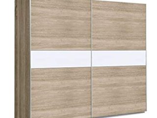 CAMBIA TUS MUEBLES - Armario ropero 200 cm 2 Puertas correderas Winter. Armario para Dormitorio o vestidor. (200 x 210 cm, Roble)