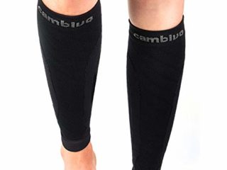CAMBIVO Medias Compresivas 2 Pares, Calcetines Compresion Mujer Hombre, Mangas de Compresión para Deporte, Running, Ciclismo, Trabajo, Vuelo