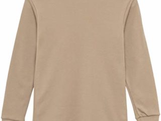 Camiseta termica Interior Niños Cuello Medio Alto Semi Cisne Manga Larga Colores Lisos (Visón, 6 años)