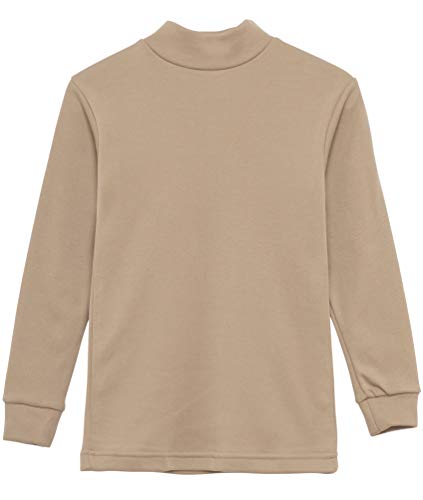 Camiseta termica Interior Niños Cuello Medio Alto Semi Cisne Manga Larga Colores Lisos (Visón, 6 años)