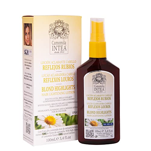 Camomila Intea – Loción aclarador de cabello Rubio - Sin Alcohol – Extracto ecológico de manzanilla – 100 ML