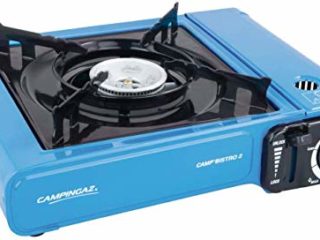 Campingaz Camp Bistro 2, Cocina Cartucho Gas, Hornillo de Camping Portátil y Compacto, 1 Fuego, Potencia 2.200 W, Para Acampada, con Maletín de Transporte