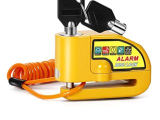 Candado Moto, Alarma Antirrobo 110dB,Cerradura con Alarm，Candado de Disco de Moto con 1.5M Cable,Alarm Lock para Motos Motocicletas Bicicletas