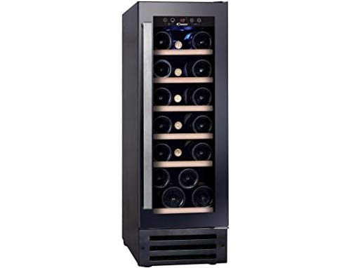Candy CCVB 30 Integrado Nevera de vino Negro 19botella(s) B - Enfriador de vino (Integrado, Negro, Negro, 6 estanterías, 1 puerta(s), Acero inoxidable)