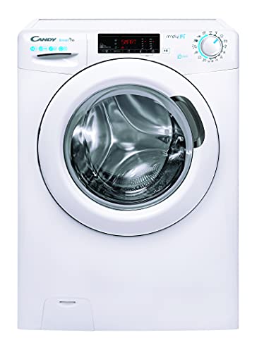 Candy Smart Pro CSO 14105 TE/1, Lavadora 10 KG, 1400 RPM, Pantalla Digital y Mando, WI-Fi, 17 Ciclos, 9 Rápidos, Función Vapor, Inicio Diferido 24H, Detector de KG, 81 DB, Clase E, Blanco