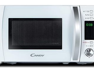 Candy X-Range CMXG20DW, Microondas con Grill, 20L, 1050W, 5 Niveles Potencia, Digital, 40 Programas, Bloqueo Seguridad, Plato 25,5CM, Grill Rack, Express Cooking, Temporizador, App simply-Fi, Blanco