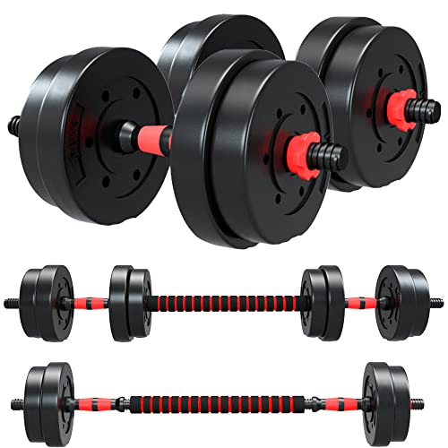 CANMALCHI Juego de Mancuernas Ajustables con Mancuernas de 15KG con Manivela,Juego de Entrenamiento de Levantamiento Hombres/Mujeres,Cuerpo de Entrenamiento de Gimnasio en Casa