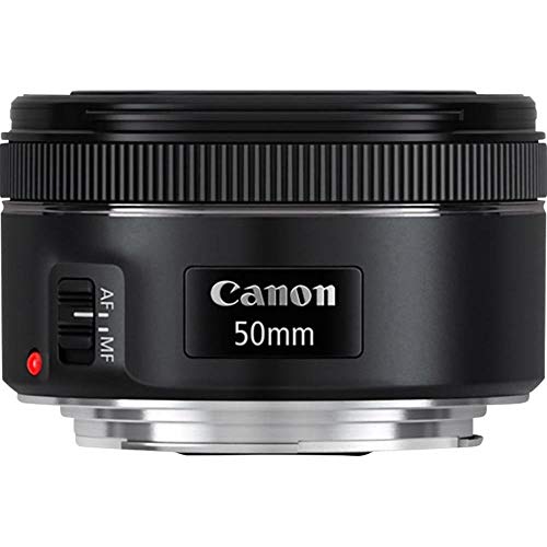 Canon 0570C005AA - Objetivo para cámara réflex (EF 50 mm, F/1.8 STM), color negro