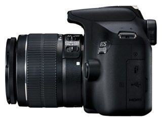 Canon EOS 2000D - Cámara réflex de 24.1 MP (CMOS, Escena inteligente automática, 9 puntos AF, filtros creativos, EOS Movie, Full HD LCD 3", WiFi/NFC) negro - Kit con objetivo EF-S 18-55mm IS II
