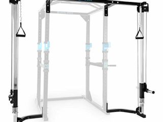 CAPITAL SPORTS CA Tremendour - Jaula musculacion, Power Rack con Estructura de Acero, Dominadas Torre con Mangos con Relleno de Espuma, para Pesas con Orificio de 30 mm, hasta 100 kg, Blanco
