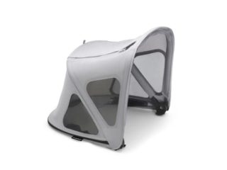 Capota ventilada Bugaboo Fox 2 - Capota extensible con protección solar UPF y paneles de malla ventilados, también compatible con el Fox y Cameleon3 (gris niebla)