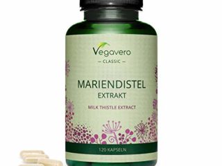 Cardo Mariano Vegavero® | 120 ó 365 Cápsulas | La Dosis Más Alta: 840 mg | 80% de Silimarina | Sin Aditivos Artificiales | Detox + Hígado y Vesícula* | Testado en Laboratorio | Milk Thistle