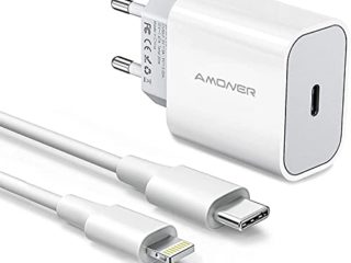 Cargador USB C Amoner 20w y Cable de Carga para Phone Cargador rápido para Phone 13 Phone 12/12mini/12 Pro/ 12 Pro MAX/ 11/11 Pro/ 11 Pro MAX (Un Cargador u Un Cable 1M)