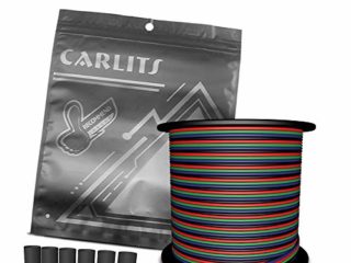 CARLITS 30m 22 AWG 4 Colores RGB Cable de Extensión Línea de Cable, 12 / 24V DC 4x0.3mm² 100 pies Luces LED 4 Pines Tira de Extensión de Carrete de Alambre para 5050 3528 RGB Tiras LED