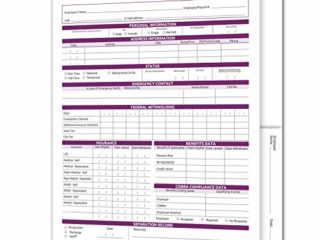 Carpetas de registro para empleados, 25 unidades, seguro, discreto registro de información de empleados, preimpreso.
