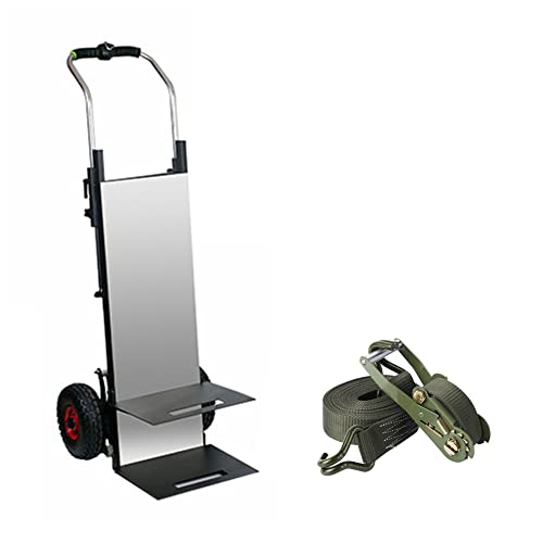 Carretillas eléctricas para subir escaleras 48V 30AH Carro para subir escaleras de acero resistente con correas, la operación más fácil/black / 1000w