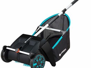Carrito recolector de hojas y césped GARDENA: Barredora para el jardín, con bolsa colectora extraíble, sistema de cepillos giratorio, agarre ergonómico, silencioso (3565-20)