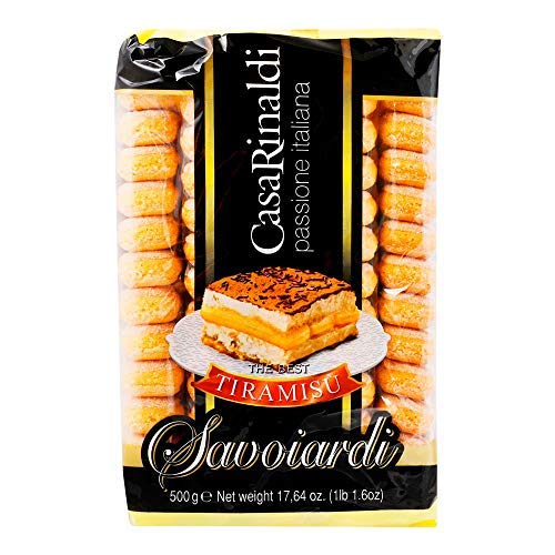 Casa Rinaldi - Savoiardi - Galletas-- Bizcochos de Soletilla para Tiramisú- Ideal para Reposteria y Horneado- Producto 100 % Italiano 500 Gramos