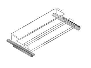 Casaenorden - Zapatero extraíble y Extensible para Armario con embellecedor para Ocultar Las guías, Ancho 640-1000 mm, Acero Cromo