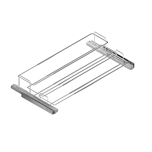 Casaenorden - Zapatero extraíble y Extensible para Armario con embellecedor para Ocultar Las guías, Ancho 640-1000 mm, Acero Cromo