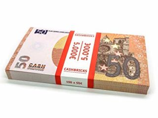 Cashbricks® 100 x €50 Euro Dinero de Juguete