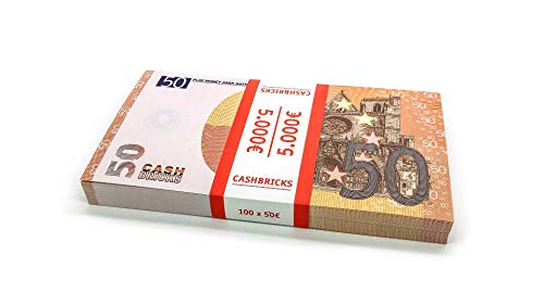 Cashbricks® 100 x €50 Euro Dinero de Juguete