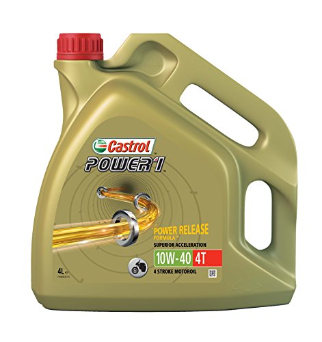 Castrol POWER1 4T 10W-40 Aceite de Moto, transparente, 4L