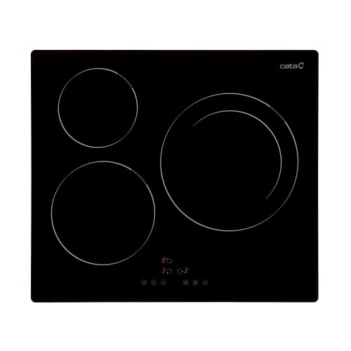 CATA IB 6303 BK (Integrado, con Placa de inducción, Negro, 1200 W, Alrededor, 16 cm), 2300 W, Vidrio, Acero Inoxidable