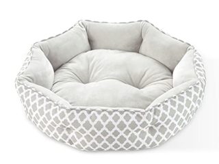 CatRomance Cama Gato y Perros Pequeños de Cálida 50cm de Diámetro, Sofá Cama para Mascotas Lavable con Suave Cojín Desmontable para Gatos Pequeño y Grandes, Perros Pequeños, 50x50x15 cm