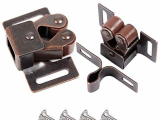 CCUCKY 8pcs Cierres de Puerta, Pestillos de Puerta de Armario de Doble Rodillo para Cerrar la Cierre Puerta Despensa, Cierre Armario, Muebles