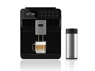 Cecotec Cafetera Automática Power Matic-ccino 7000 Serie Nera. Depósito de Leche, Pantalla digital, Café Personalizable, Tecnología ForceAroma 19 bares de presión, Bandeja calientatazas