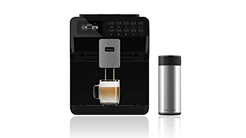 Cecotec Cafetera Automática Power Matic-ccino 7000 Serie Nera. Depósito de Leche, Pantalla digital, Café Personalizable, Tecnología ForceAroma 19 bares de presión, Bandeja calientatazas