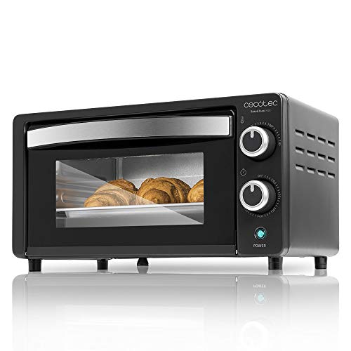 Cecotec Horno Sobremesa Bake&Toast 450. 1000 W, Capacidad de 10 Litros, Temperatura hasta 230ºC, Temporizador hasta 60 Minutos, Perfecto para Panini y Bollería