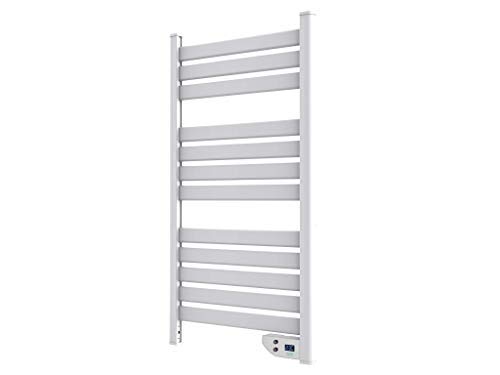 Cecotec Radiador Toallero Eléctrico Bajo Consumo Ready Warm 9000 Twin Towel White. Seca Toallas de 500 W, IP24 2 Modos, Temporizador, Pantalla LED, Diseño Moderno, Kit de instalación