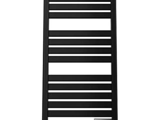 Cecotec Radiador Toallero Eléctrico ReadyWarm 9000 Twin Towel Black. Calienta Toallas 500W, Pantalla LED, Temporizador 2 h, IP24, Negro, Incluye Kit de Instalación