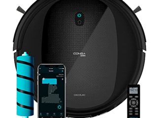 Cecotec Robot Aspirador y Fregasuelos Conga 2290 Ultra. 2100 Pa, App con Mapa, Limpieza Ordenada, Cepillo para Mascotas, Alexa & Google Assistant, Muro magnético