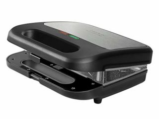 Cecotec Sandwichera Rock´nToast 3in1. 800 W, 2 Sándwiches, Acabado en Acero Inoxidable, 3 Placas intercambiables con Revestimiento Rockstone