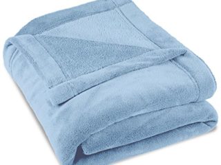 CelinaTex Montreal Manta Suave Manta de Microfibra Tejido de colarina 150 x 200 cm Azul Claro