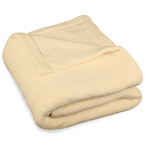 CelinaTex Montreal Manta Suave Manta de Microfibra Tejido de colarina 150 x 200 cm Beige